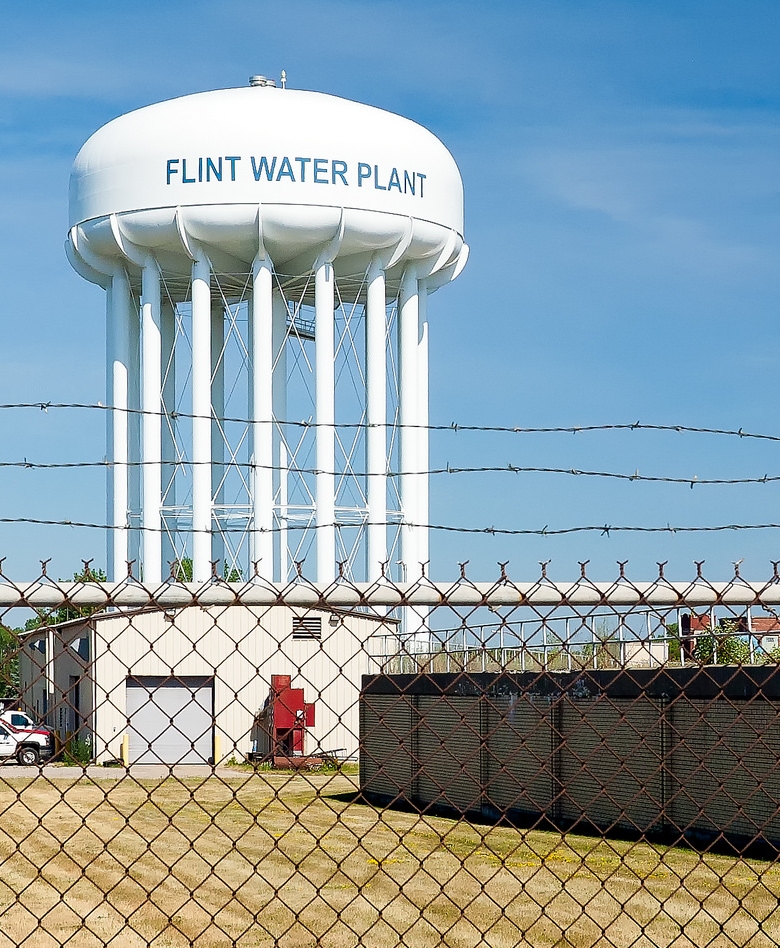 Flint,Michigan, water tower